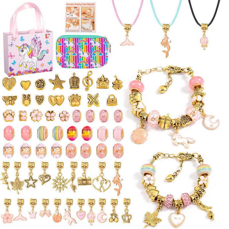 Lisslune | CHARMELLA – Sparkly Girls Charm Bracelet Making Kit for Creative Fun