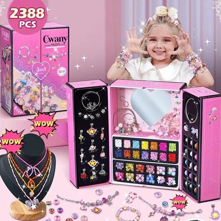 Lisslune | CHARMELLA – Sparkly Girls Charm Bracelet Making Kit for Creative Fun