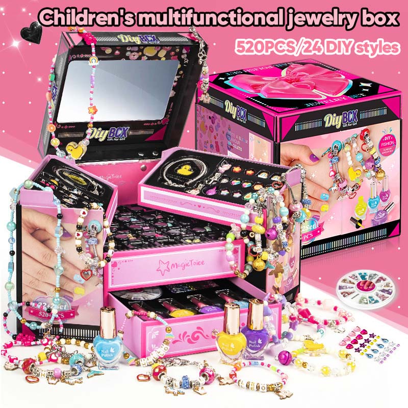 Lisslune | CHARMELLA – Sparkly Girls Charm Bracelet Making Kit for Creative Fun