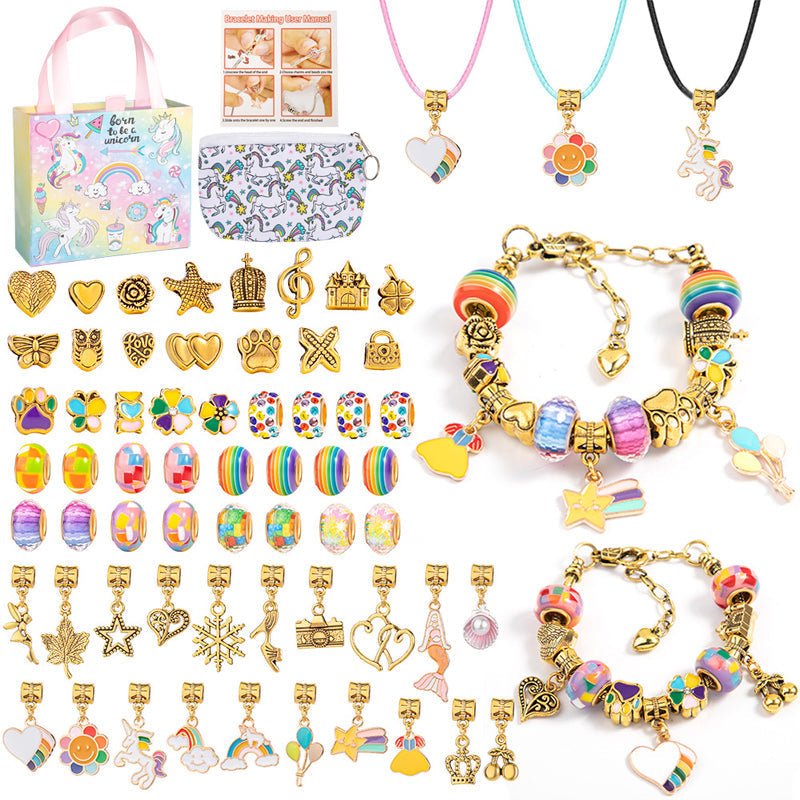 Lisslune | CHARMELLA – Sparkly Girls Charm Bracelet Making Kit for Creative Fun