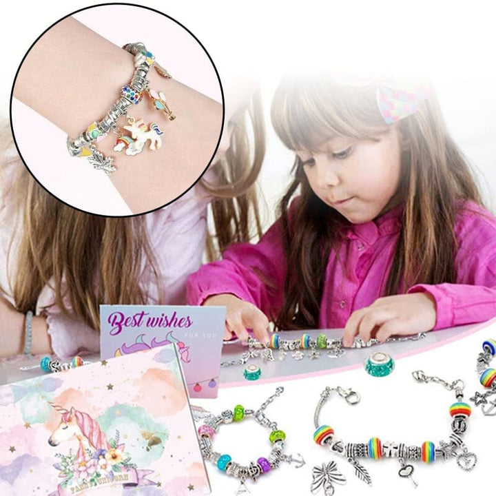 Lisslune | CHARMELLA – Sparkly Girls Charm Bracelet Making Kit for Creative Fun