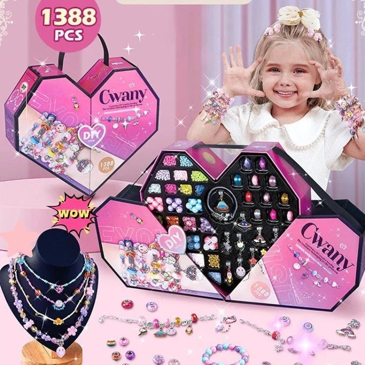 Lisslune | CHARMELLA – Sparkly Girls Charm Bracelet Making Kit for Creative Fun