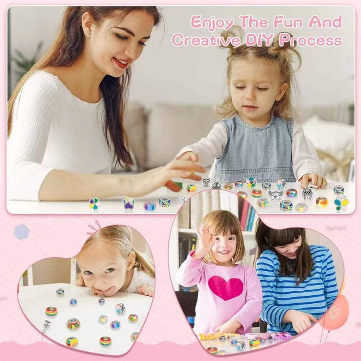 Lisslune | CHARMELLA – Sparkly Girls Charm Bracelet Making Kit for Creative Fun