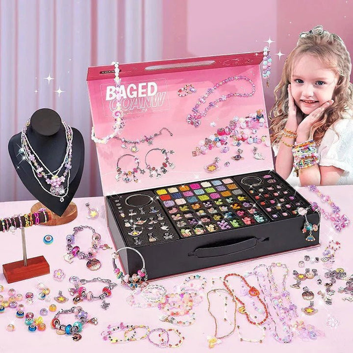 Lisslune | CHARMELLA – Sparkly Girls Charm Bracelet Making Kit for Creative Fun