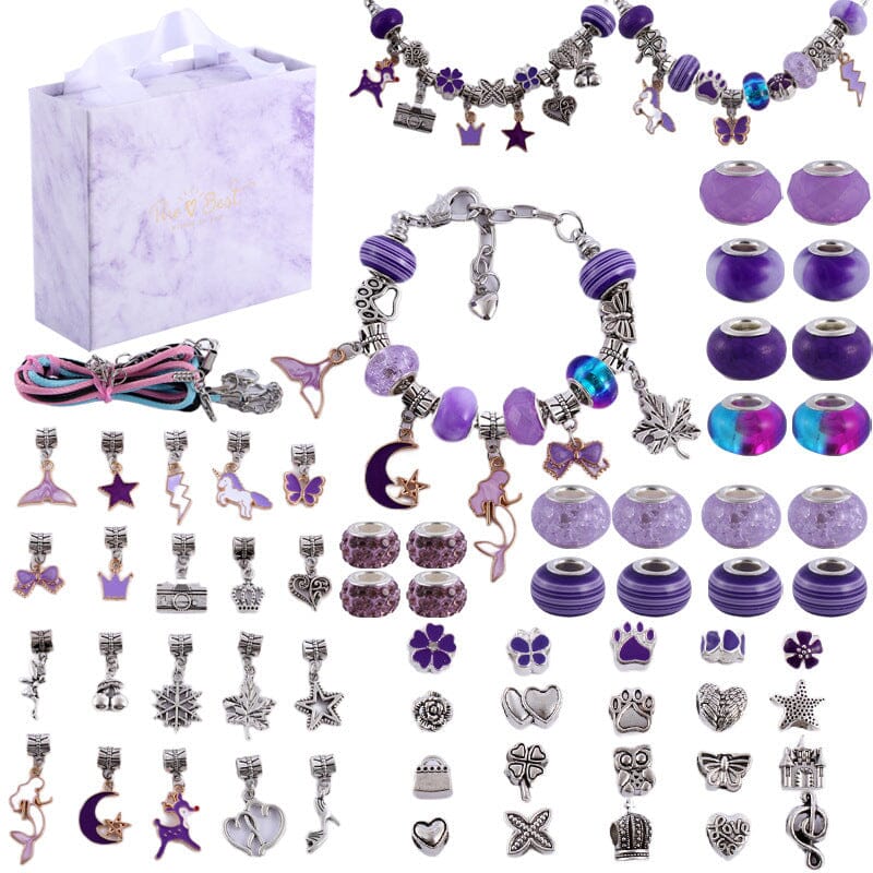 Lisslune | CHARMELLA – Sparkly Girls Charm Bracelet Making Kit for Creative Fun