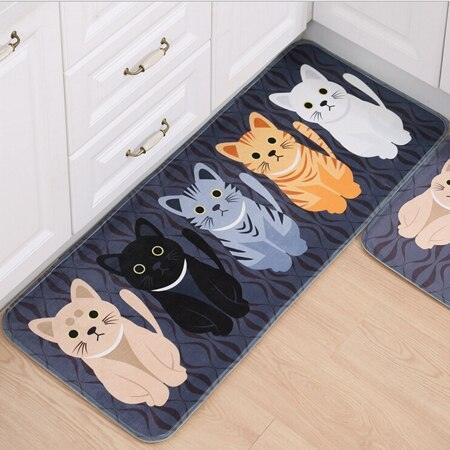 Lisslune | Adorable Kawaii Cat Non-slip Kitchen Mat for Safety and Style