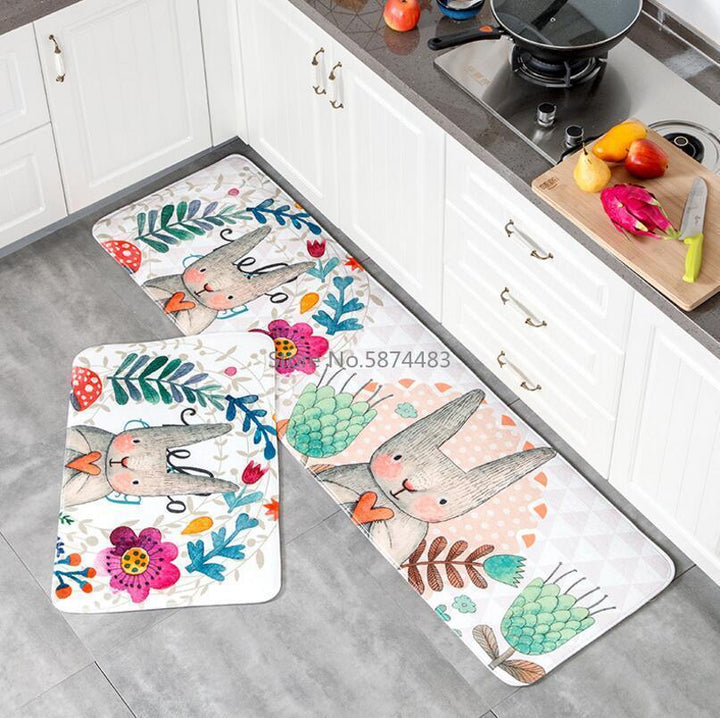 Lisslune | Adorable Kawaii Cat Non-slip Kitchen Mat for Safety and Style