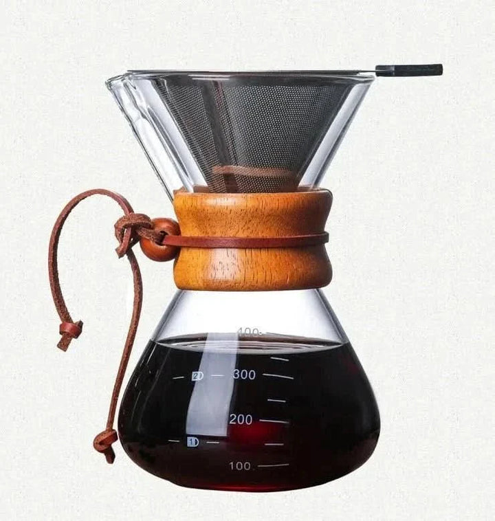 Lisslune | Chemex Coffee Pot with Hario V60 Dripper Set – Precision Brewing with Style