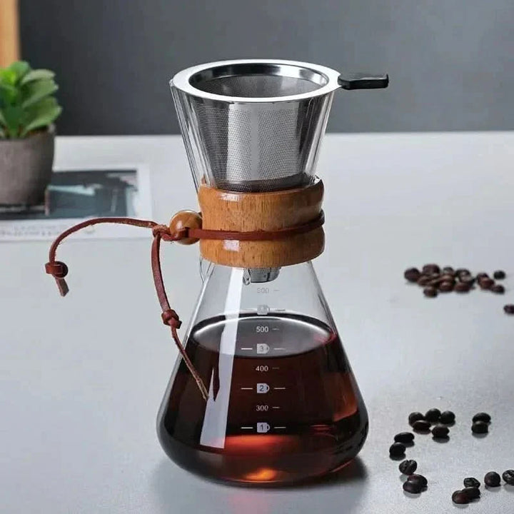 Lisslune | Chemex Coffee Pot with Hario V60 Dripper Set – Precision Brewing with Style
