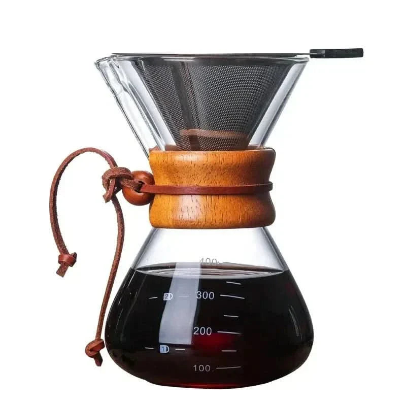Lisslune | Chemex Coffee Pot with Hario V60 Dripper Set – Precision Brewing with Style