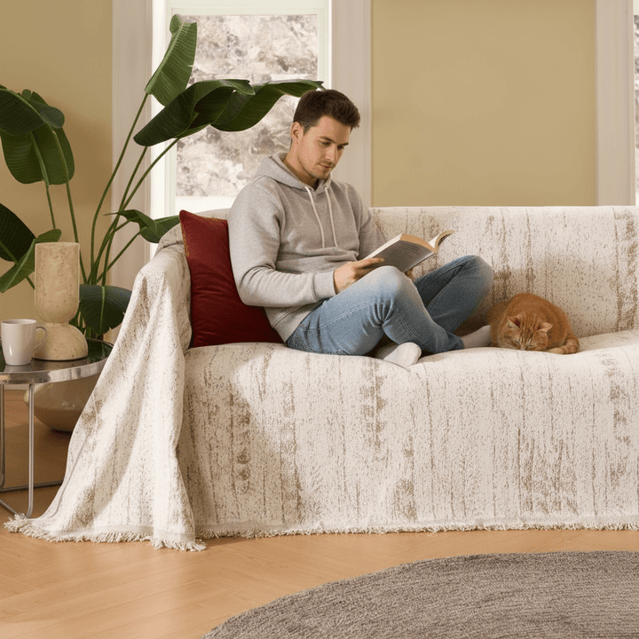 Lisslune | CHENILUX – Elegant Chenille Sofa Cover for Protection & Style