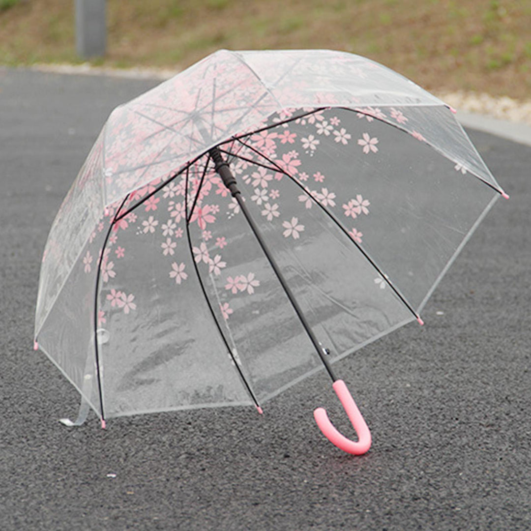 Lisslune | Chic Japanese inspired pink cherry blossom bubble umbrella for women