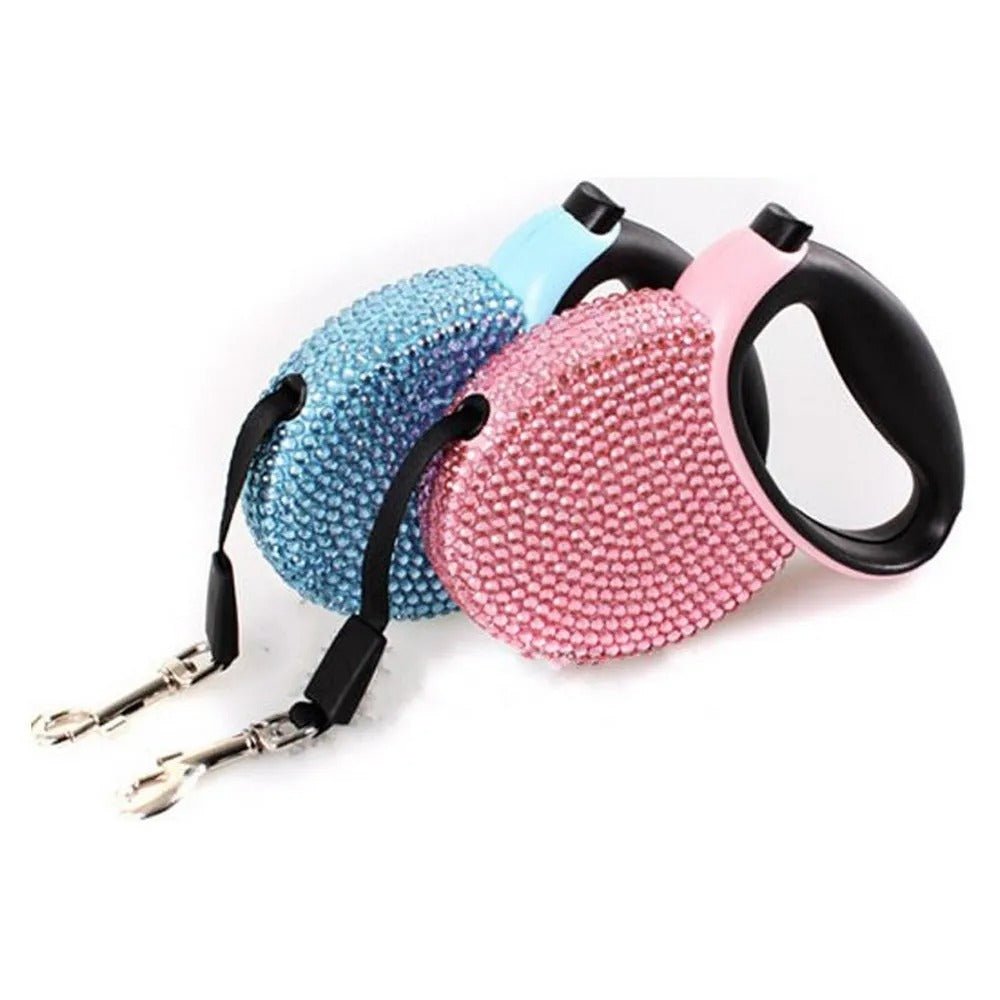 Lisslune | CHICCANIN Leash – Retractable Dog Leash with Rhinestone Design