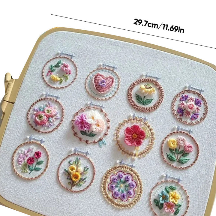 Lisslune | Small Flower Frame Embroidery Set
