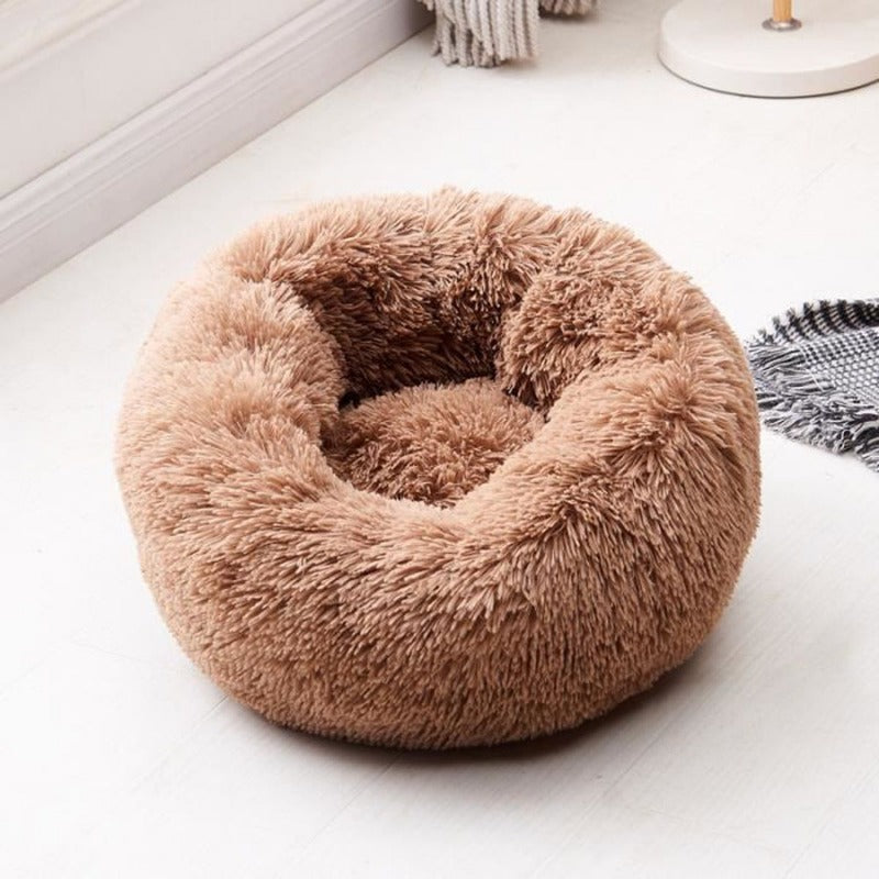Lisslune | Beef Plush Calming Donut Dog Bed for Small to Large Dogs