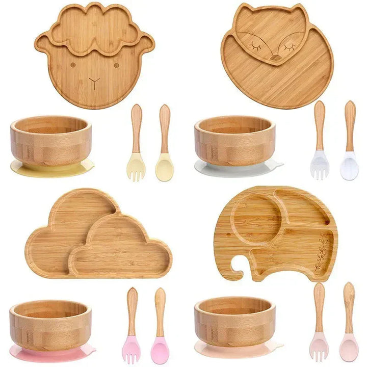 Lisslune | Children's Tableware Set with Suction Cup - EcoFeast