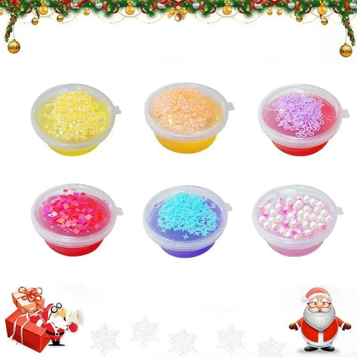 Lisslune | Christmas Advent Calendar 24 Days Crystal Mud Blind Box - Christmas Countdown Toy for Children