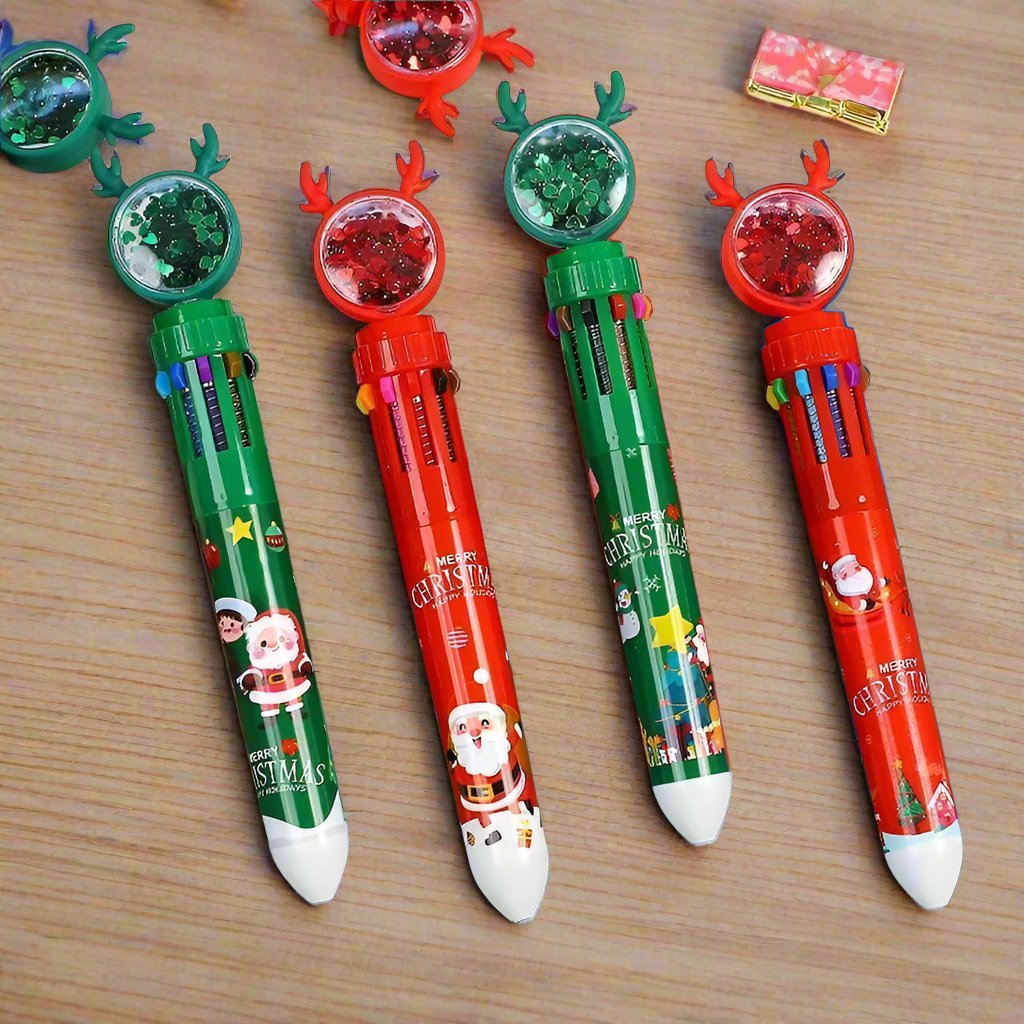 Lisslune | Christmas Ballpoint Pen Set Of 10  – Perfect Gifts for Kids This Merry Season & New Year