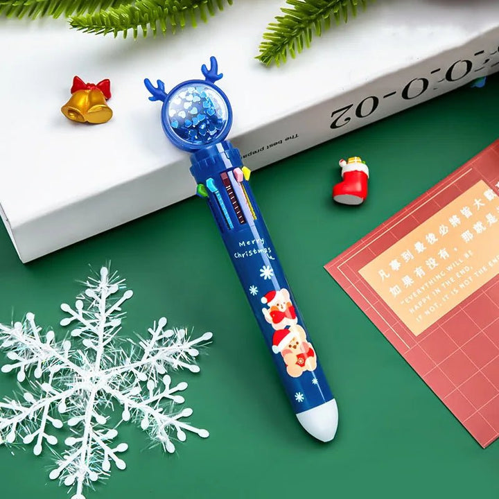 Lisslune | Christmas Ballpoint Pen Set Of 10  – Perfect Gifts for Kids This Merry Season & New Year