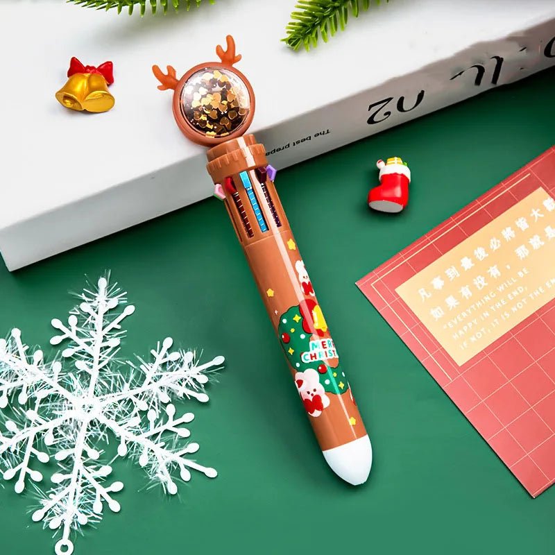 Lisslune | Christmas Ballpoint Pen Set Of 10  – Perfect Gifts for Kids This Merry Season & New Year