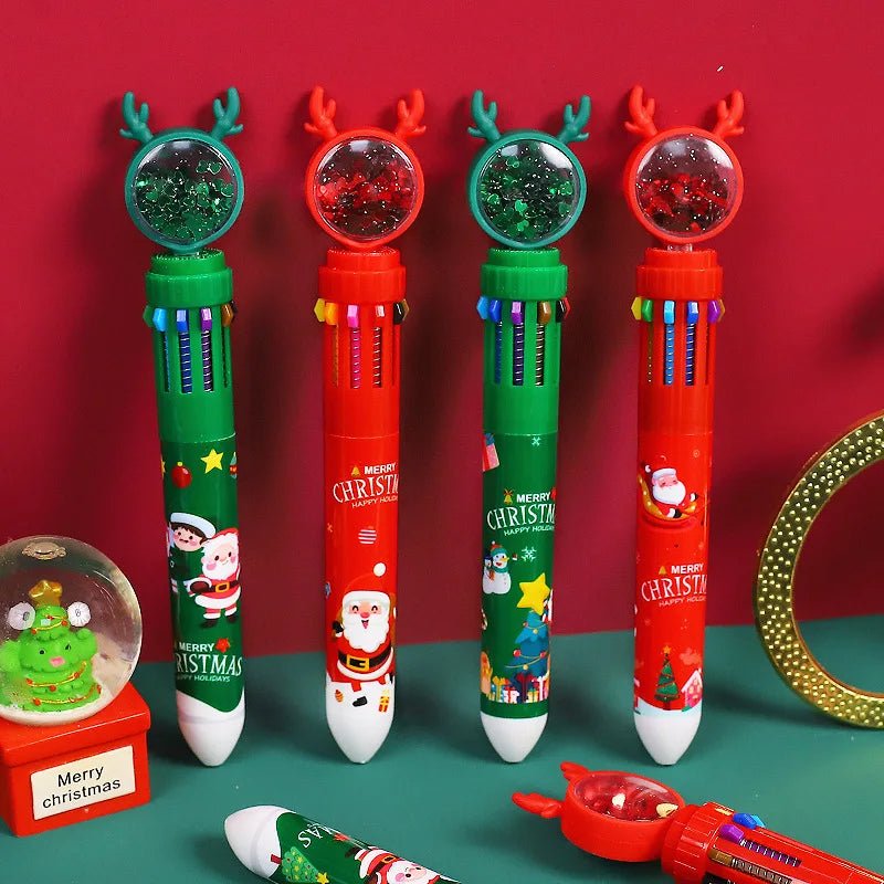 Lisslune | Christmas Ballpoint Pen Set Of 10  – Perfect Gifts for Kids This Merry Season & New Year
