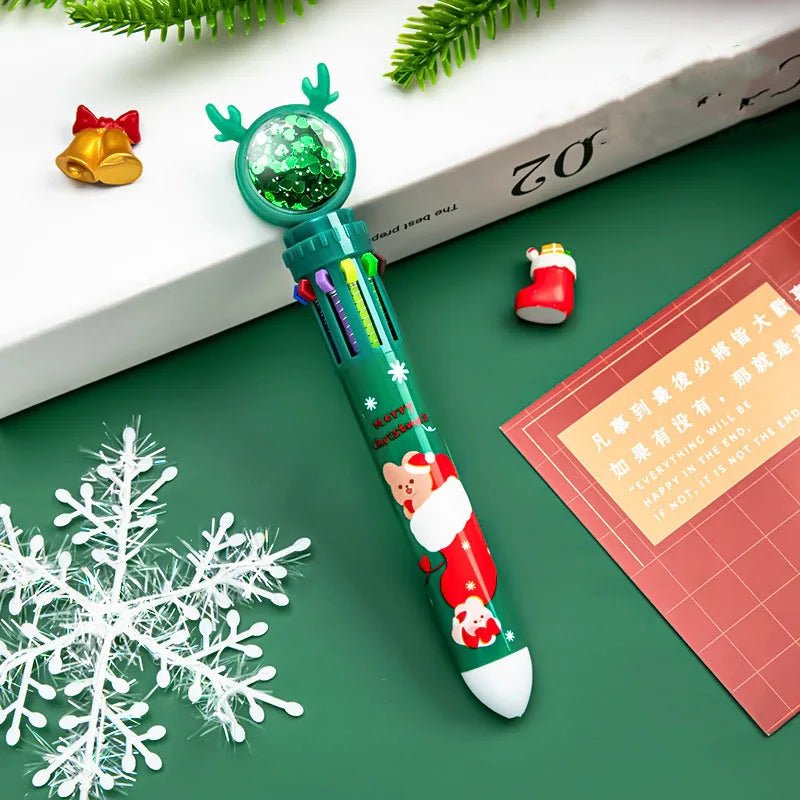 Lisslune | Christmas Ballpoint Pen Set Of 10  – Perfect Gifts for Kids This Merry Season & New Year