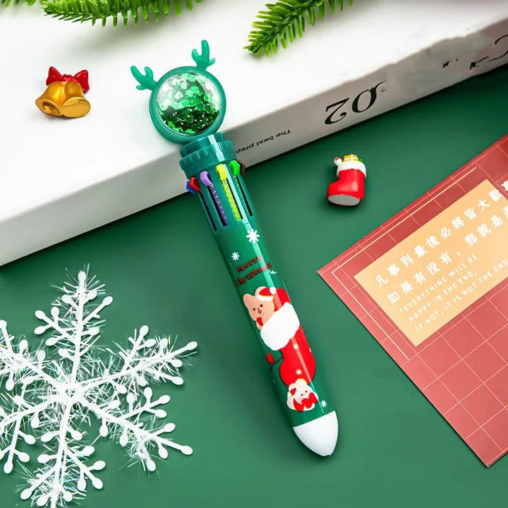 Lisslune | Christmas Ballpoint Pen Set Of 10  – Perfect Gifts for Kids This Merry Season & New Year