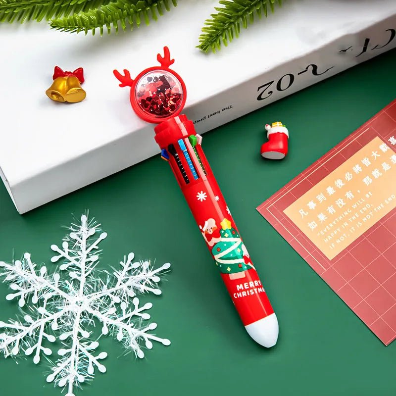 Lisslune | Christmas Ballpoint Pen Set Of 10  – Perfect Gifts for Kids This Merry Season & New Year