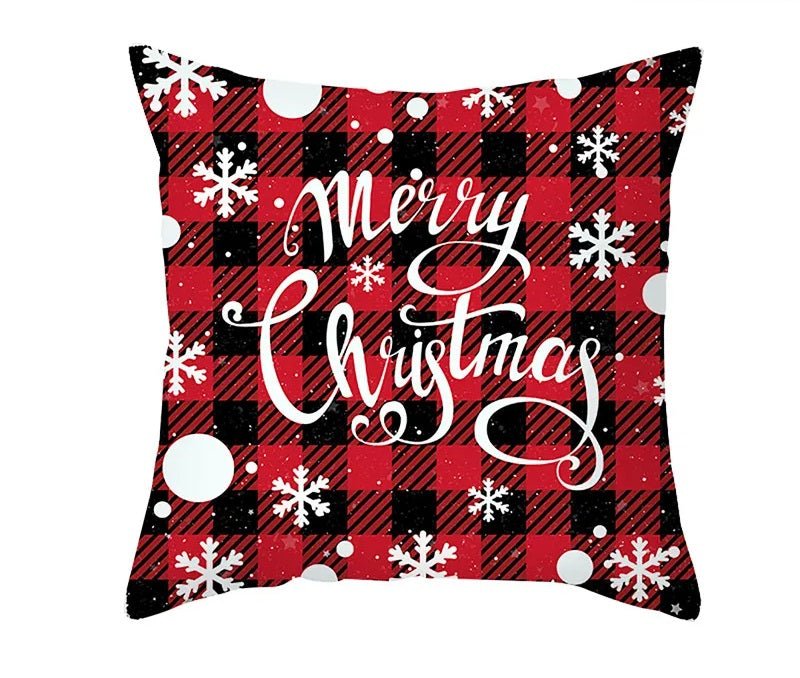 Lisslune | Christmas Cushion Cover – Festive Santa & Elk Design for Holiday Decor & Perfect New Year Gift