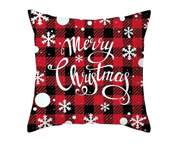 Lisslune | Christmas Cushion Cover – Festive Santa & Elk Design for Holiday Decor & Perfect New Year Gift