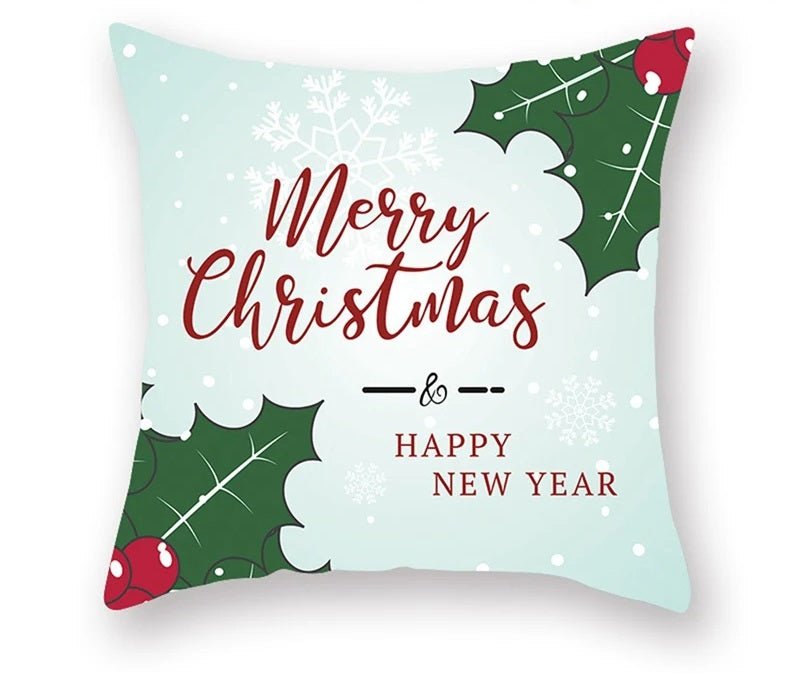 Lisslune | Christmas Cushion Cover – Festive Santa & Elk Design for Holiday Decor & Perfect New Year Gift