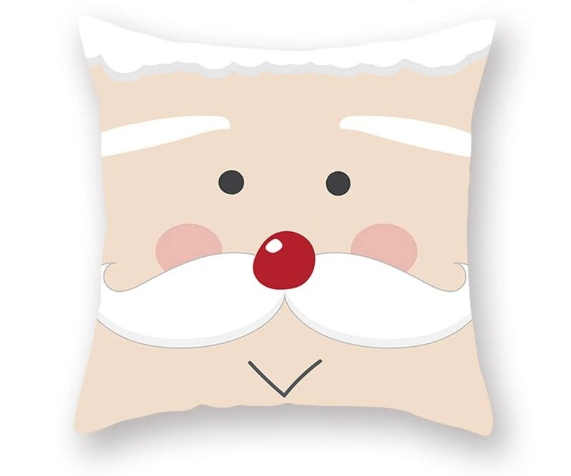 Lisslune | Christmas Cushion Cover – Festive Santa & Elk Design for Holiday Decor & Perfect New Year Gift