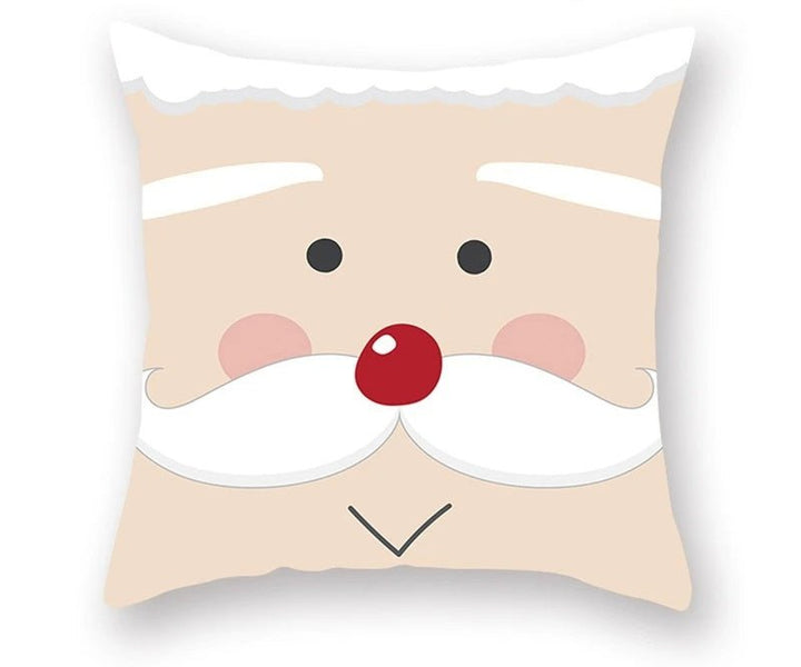 Lisslune | Christmas Cushion Cover – Festive Santa & Elk Design for Holiday Decor & Perfect New Year Gift