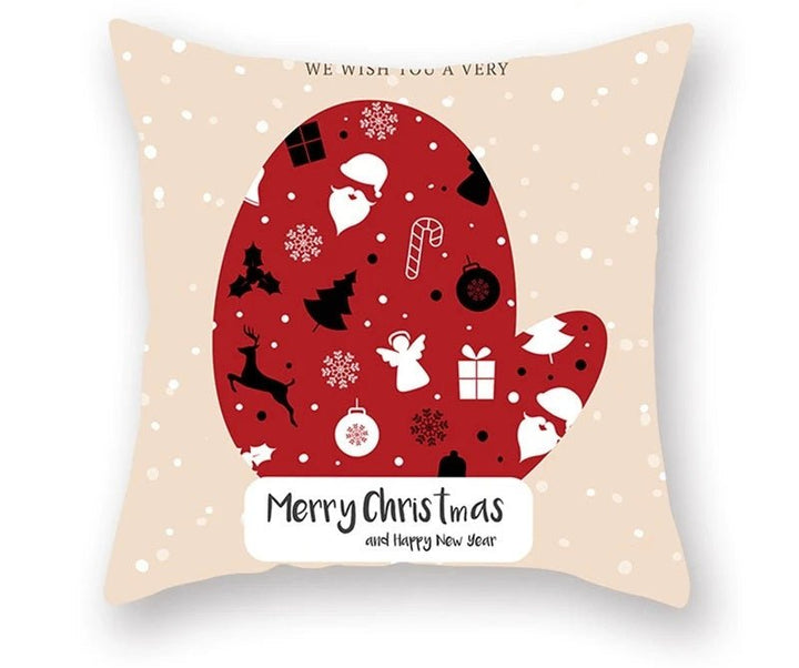 Lisslune | Christmas Cushion Cover – Festive Santa & Elk Design for Holiday Decor & Perfect New Year Gift