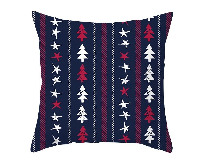 Lisslune | Christmas Cushion Cover – Festive Santa & Elk Design for Holiday Decor & Perfect New Year Gift