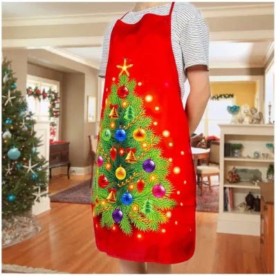 Lisslune | Christmas Cute Cooking Apron - Set of 6 - Home Kitchen Cooking Baking Oil-proof Apron
