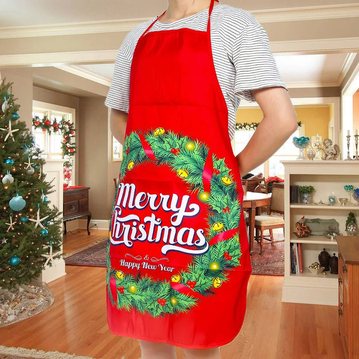 Lisslune | Christmas Cute Cooking Apron - Set of 6 - Home Kitchen Cooking Baking Oil-proof Apron