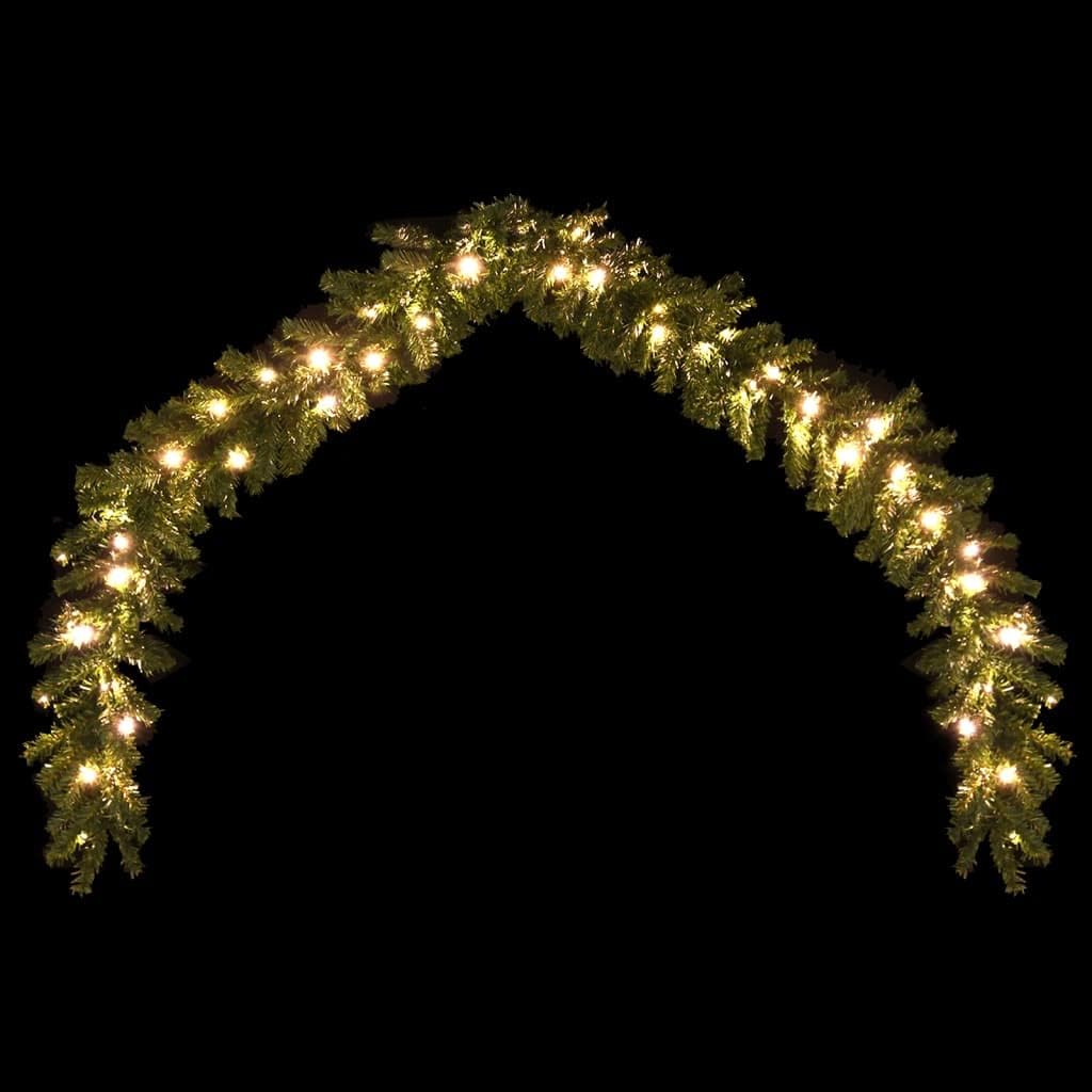 Lisslune | Christmas Garland with LED Lights – 32.8ft  Sparkling Holiday Décor to Enchant Your Home & Outdoor Spaces