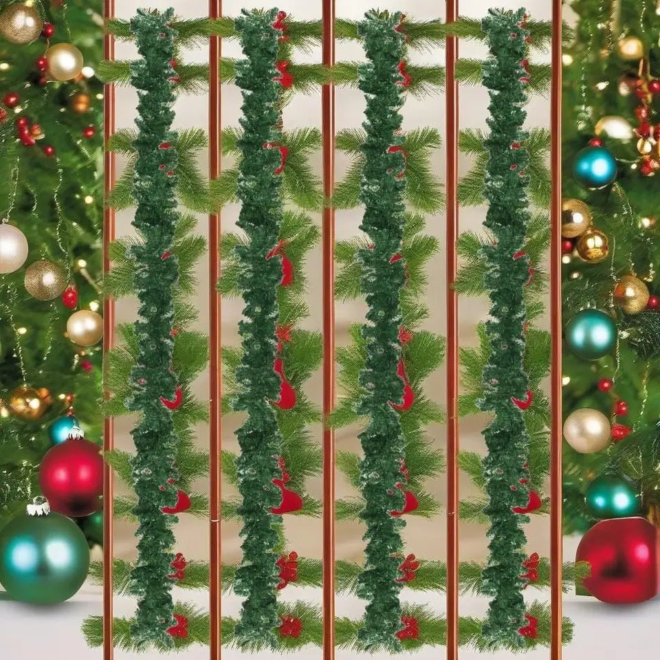 Lisslune | Christmas Garland with LED Lights – 32.8ft  Sparkling Holiday Décor to Enchant Your Home & Outdoor Spaces