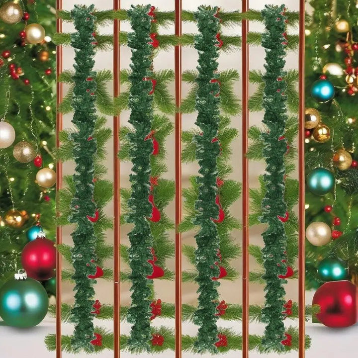 Lisslune | Christmas Garland with LED Lights – 32.8ft  Sparkling Holiday Décor to Enchant Your Home & Outdoor Spaces