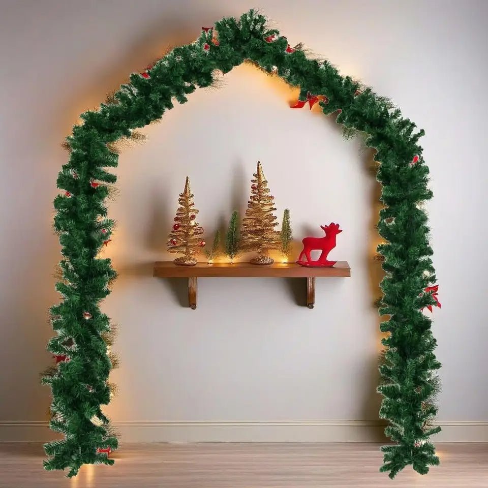 Lisslune | Christmas Garland with LED Lights – 32.8ft  Sparkling Holiday Décor to Enchant Your Home & Outdoor Spaces