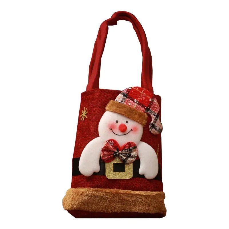 Lisslune | Christmas Gift Bags Set – Adorable Santa Claus, Snowman, and Reindeer Designs! Perfect for Kids' Treats and Holiday Surprises