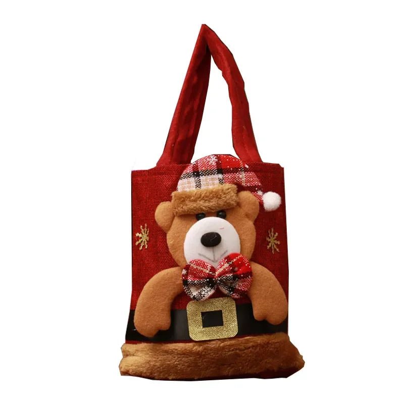 Lisslune | Christmas Gift Bags Set – Adorable Santa Claus, Snowman, and Reindeer Designs! Perfect for Kids' Treats and Holiday Surprises