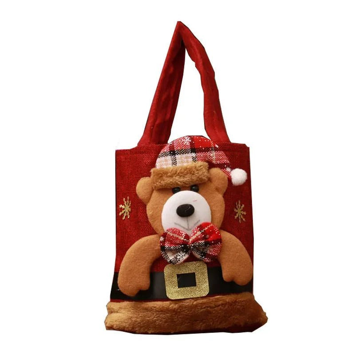 Lisslune | Christmas Gift Bags Set – Adorable Santa Claus, Snowman, and Reindeer Designs! Perfect for Kids' Treats and Holiday Surprises