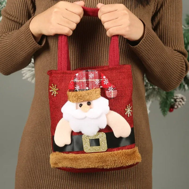 Lisslune | Christmas Gift Bags Set – Adorable Santa Claus, Snowman, and Reindeer Designs! Perfect for Kids' Treats and Holiday Surprises