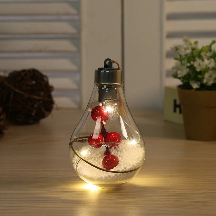 Lisslune | Christmas LED Bulb Ornaments – Transparent Ball Tree Décor for Festive Charm & Perfect Holiday Gifts