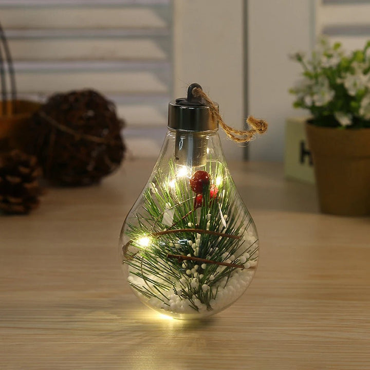 Lisslune | Christmas LED Bulb Ornaments – Transparent Ball Tree Décor for Festive Charm & Perfect Holiday Gifts