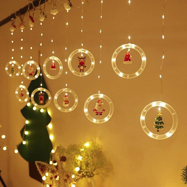 Lisslune | Christmas Lights LED Holiday Light - LED Light Fairy Curtain String Lights