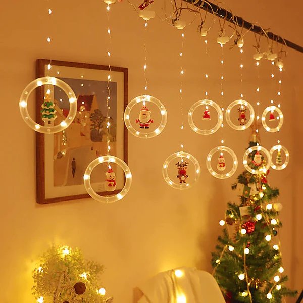 Lisslune | Christmas Lights LED Holiday Light - LED Light Fairy Curtain String Lights