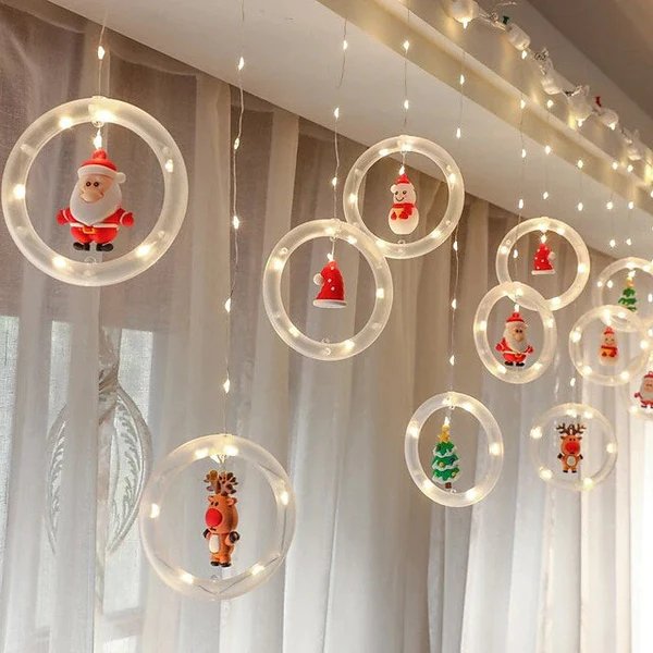 Lisslune | Christmas Lights LED Holiday Light - LED Light Fairy Curtain String Lights
